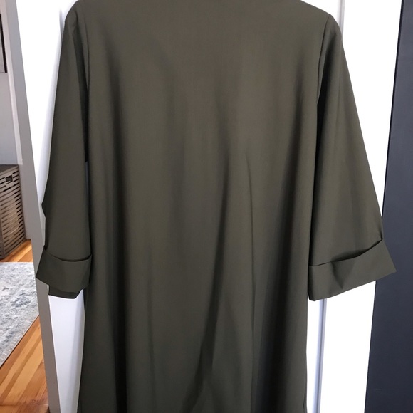 Cuffed Cropped Sleeve Asymmetric ZIip Jacket - Picture 4 of 4